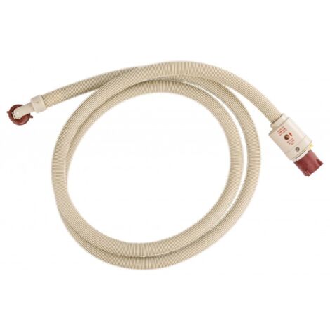 FIXAPART Tuyau d'Alimentation avec Protection contre les Fuites d'Eau 3/4 pouces Droit - 3/4 '' Coudé 10 bar 70 °C 2.50 m (1/2)