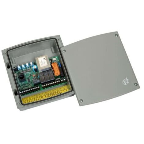 V2 – Armoire de commande pour motorisation de portail – 12G035 – Alimentation 230V – 2 moteurs monophasés – Radio-récepteur 433,92 MHz