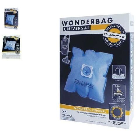 WONDERBAG SAC A POUSSIERE x5 MICRO FIBRE POUR ASPIRATEUR ROWENTA (1/3)