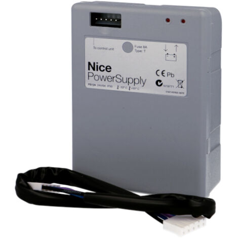 PS124 Chargeur batterie 24V avec chargeur intégré – Capacité 1.2Ah – Étanche pour installation extérieure – Compatible motorisations Nice