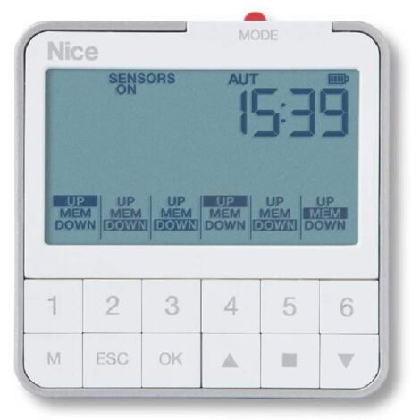 Télécommande murale pour volets roulants – Fréquence 433.92 MHz – Portée 200 m – Compatible moteurs NICE – KRONO6WW