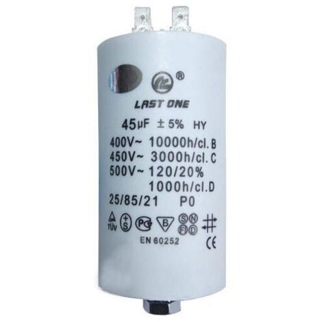 Condensateur permanent 45µF 450V – Technologie de démarrage – Forme radiale – Compatible avec lave-linge Scholtes et Far (1/4)