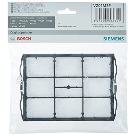 Filtre de Protection du Moteur Lavable pour Aspirateur Bosch, Siemens (1/10)