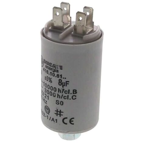 Condensateur sèche-linge 8uF – Compatible SE42, SC606E, SE400, SC6, SC506 – Matériau durable pour performances optimales – Curtiss (1/3)