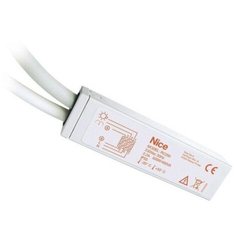 Nice – Récepteur radio pour motorisation RC200 – Fréquence 433.92 MHz – Alimentation 230V AC – Boîtier étanche et protégé de la poussière