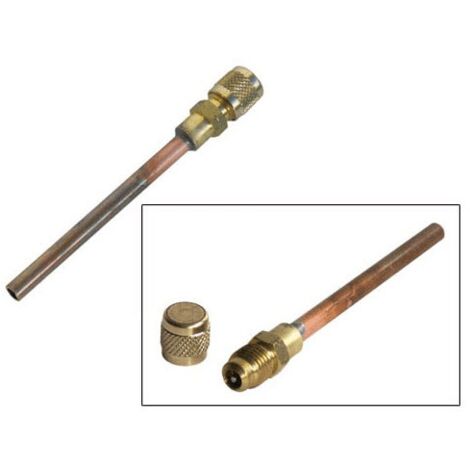 Tube de charge 6NFMSSV pour réfrigérateur – Vanne Schrader – Diamètre extérieur 6 mm – Température de fonctionnement -30°C à 150°C