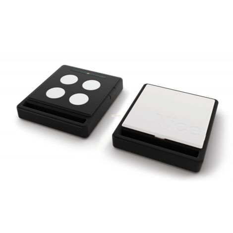 Télécommande radio 4 touches 433,92 MHz – Émetteur mural pour motorisations – Alimentation par piles – Compatible avec NICE HOME