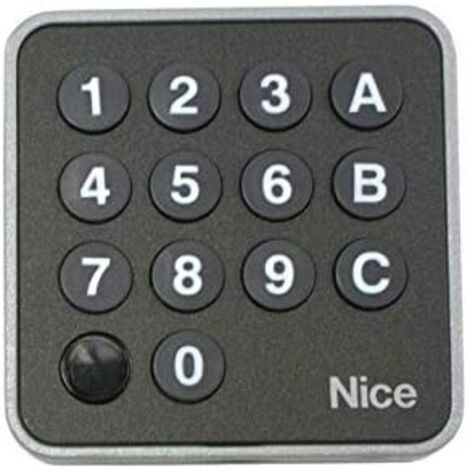Nice – Clavier électronique sans fil EDSWG – Alimentation 6V avec 2 piles CR2430 – Indice de protection IP54 – Portée jusqu'à 25m