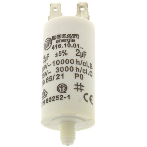 Airlux – Condensateur 2µf 400v pour sèche-linge Miele et Hotte De Dietrich – Compatible avec modèles Tslc407, Tslc406, T580ci, S90c, T675c (1/2)