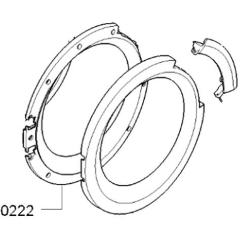 Cadre intérieur de hublot repère 0222 d'origine