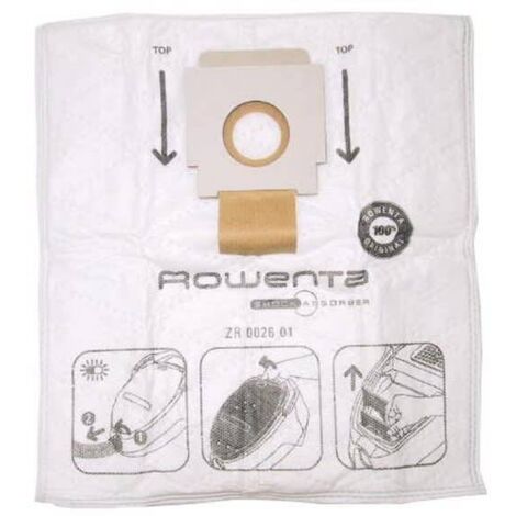 Sacs aspirateur zr002601 par 5 pour Aspirateur Rowenta (1/2)