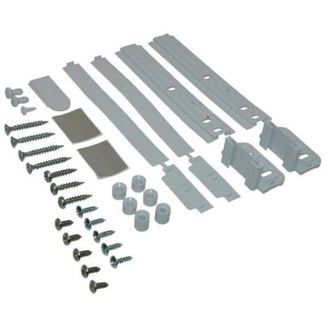 Kit de fixation (glissières) porte (481231028208) Réfrigérateur, congélateur BAUKNECHT, IGNIS, IKEA WHIRLPOOL, OCEAN, SMEG, WHIRLPOOL