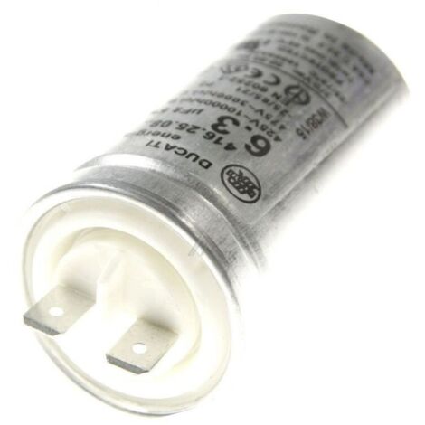 Condensateur de démarrage 6,3µF 475V FASTON 6,3mm – Performance fiable pour hottes Sauter – Modèles compatibles 416250829 SDH820BF11 - 3UF-475V