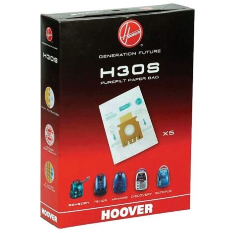 Sacs aspirateur H30S – Accessoire pour aspirateur Hoover – Largeur 30cm – Compatible avec modèles H30S et H30M (1/6)
