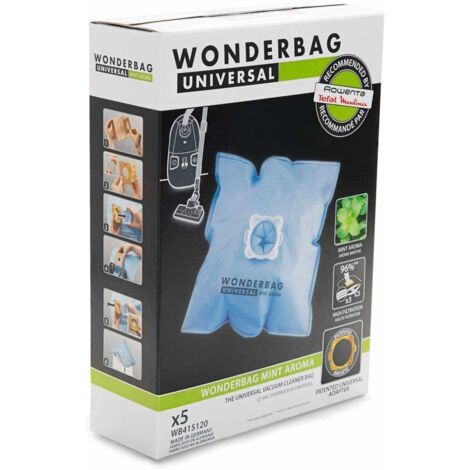 Lot de 5 sacs Wonderbag pour Aspirateur ROWENTA WB415120 (1/3)