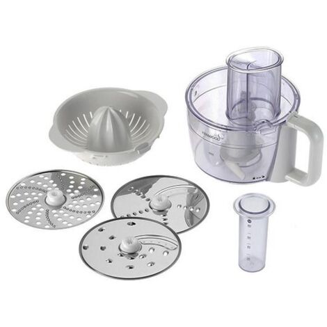 Robot multifonction AT264 – Bol multipro complet – 3 disques inox pour émincer/couper – Presse agrumes inclus – Compatible Kenwood Prospero