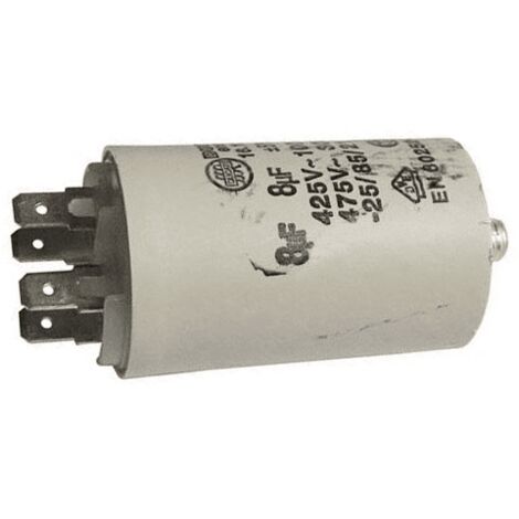 CONDENSATEUR 8 MF 450V POUR SECHE LINGE BRANDT - AS0030666 (1/2)