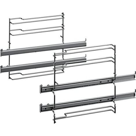 Glissières télescopiques doubles pour four – Dimensions 41x30.5cm – Stabilité optimale pour accès facile aux plats – Compatible Bosch Siemens