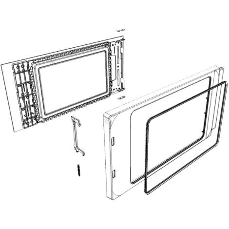 Porte complète d'origine pour four micro-ondes – Compatible modèles BOSCH – Remplacement porte endommagée – Référence 00772425