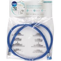Wpro – Rallonge flexible pour tuyau d'arrivée d'eau 1,5m – Mâle/Femelle – Embouts Ø20/27 mm – Pression 60 BAR – Pour lave-linge/lave-vaisselle