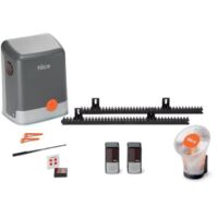 Nice – Kit de motorisation de portail – Pour portails coulissants jusqu’à 5.5m et 400kg – Technologie BUS pour connexion simplifiée – 2 télécommandes incluses