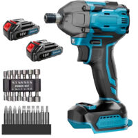 Avvitatore a impulsi a batteria Dewalt da 18 V con 2 batterie, fino a 2300 in-lb, senza spazzole, leggero e potente, con luce LED.