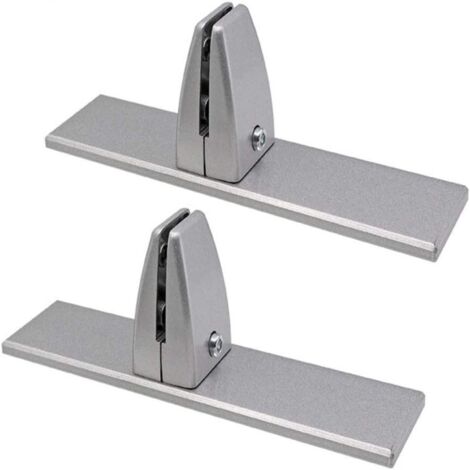 Set mit 2 Schreibtisch-Trennwandclips inklusive Befestigungsschrauben, für Sichtschutzwände aus Aluminiumlegierung für Bürotrennwände (grau) (1/5)