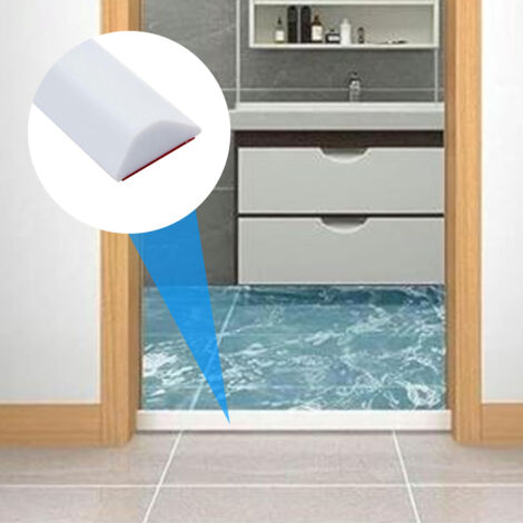 Produktbild von Flexible Silikon-Rampe Für Saugroboter – Übergangsleiste, 1m, Grau, Selbstklebend, Als Wassersperre & Schwellenmatte