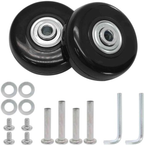 Kofferrollen-Reparaturset [45 mm], Kofferrolle, Gepäckreparatur, geräuscharme Universal-Drehrolle aus Gummi, Ersatz-Transportrolle (1/5)