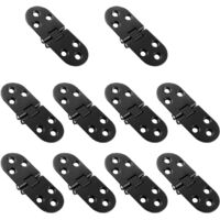 10 Stück Klappscharniere für Tische, flache Schranktüren, Klappscharniere aus Zinklegierung, abgerundete Möbeltürscharniere mit Schrauben, für Küchentische und Büromöbel