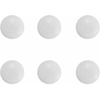 Set mit 6 runden Duschvorhangquasten, mit starken Magneten, wasserdicht, geeignet für Vorhänge und Tischdecken, 4 cm Durchmesser.