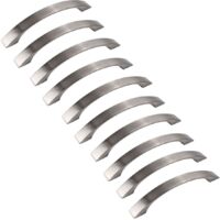 Set mit 10 Küchenschrankgriffen – verchromt – Türgriffe aus gebürstetem Nickel, Küchengriffe aus Edelstahl, 96 mm Lochabstand