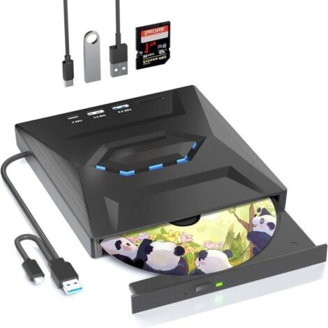 Externer DVD Brenner mit USB Anschluss, unterstützt mehrere Forma