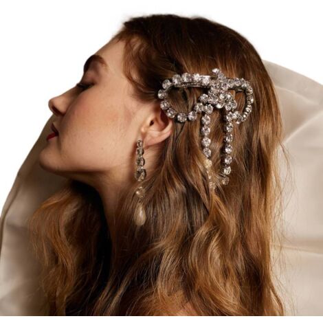 Eleganter Haarclip mit Schleifen und Quasten Design, verziert mit (1/5)