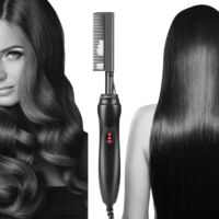 Haarglättbürste Haarglätter Bürste, Glättbürste mit Ionentechnol