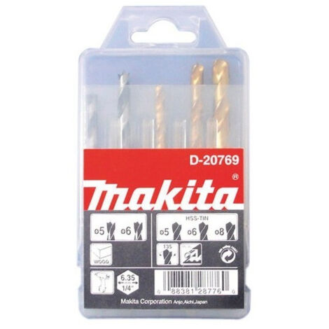 Makita D-20769 – Set 5 Punte per Legno e Metallo / 1/4" Esagonale (1/2)