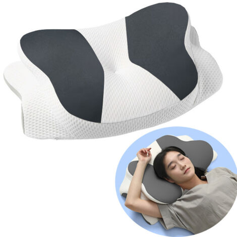 Cuscino ergonomico antidolore, cuscino per il collo in memory foam, cuscino per chi dorme su un fianco, sulla schiena o a pancia in giù (1/5)