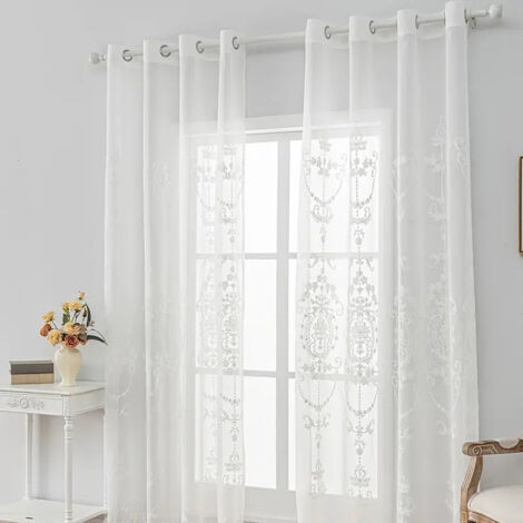 Tende da finestra in stile pastorale a due pezzi, semplici tende decorative per il soggiorno, 132x213 cm