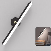Lampada da lettura e trucco a LED portatile ricaricabile sensibile al tocco, luce notturna per lettura e trucco, luce bianca e nera, 3W