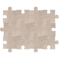 Puzzle da parete da 12 pezzi, adesivo da parete in feltro 3D, pannello fonoassorbente ad alta densità, cammello scuro, 20 x 30 cm