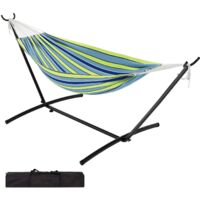 Amaca da giardino, letto sospeso robusto di facile installazione, amaca traspirante (Verde)