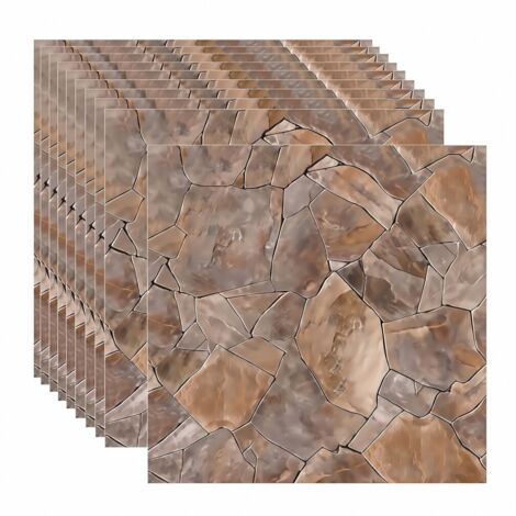 LZBARGON 10 Paneles de pared con efecto mármol, adhesivos de pared 3D impermeables – Ideales para salas de estar, dormitorios y salas de juegos