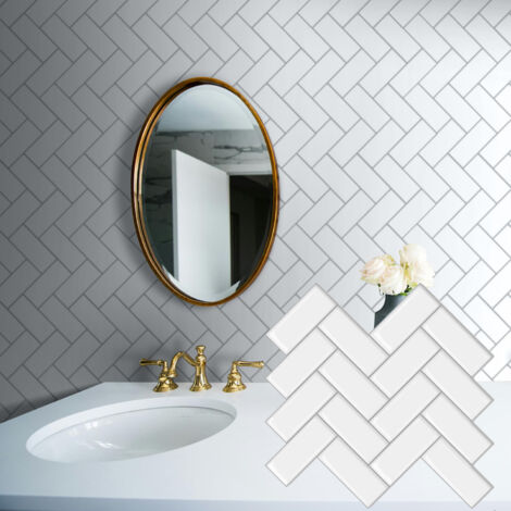 LZBARGON 10 Adhesivos Autoadhesivos para Azulejos de Pared – Calcomanías Impermeables DIY para Cocina, Baño y Balcón