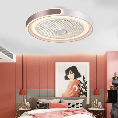 Ventilador de techo LED silencioso de 72 W con control remoto, 6 velocidades, 3 temperaturas de color y 6 direcciones de ventilación ajustables. (1/5)