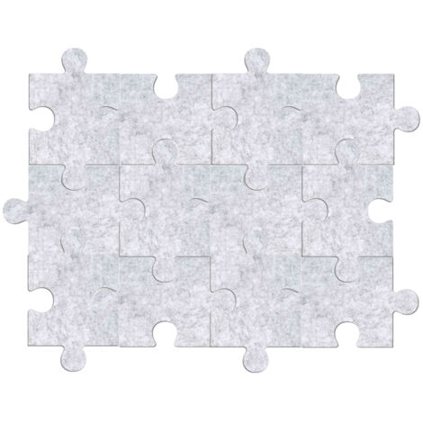 Panel insonorizante autoadhesivo de 12 piezas, mosaico 3D de fieltro, panel decorativo fonoabsorbente, gris plata, 20 x 30 cm