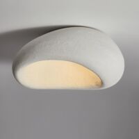 Lámpara LED empotrable de techo, poliestireno de alta densidad, blanca, 30 cm, iluminación tricolor, casquillo E27