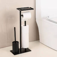 Portarrollos de papel higiénico independiente, organizador de baño autoadhesivo, para baño, papel higiénico. Almacenamiento
