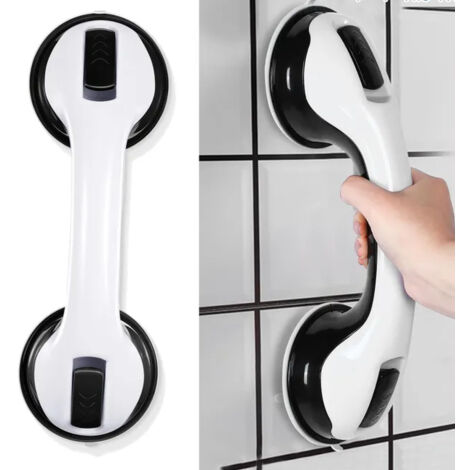 NICOLA Grab Bars for Bath and Shower, High Suction Shower Grab Bar, Bathroom Safety Bar, Black (1/5)