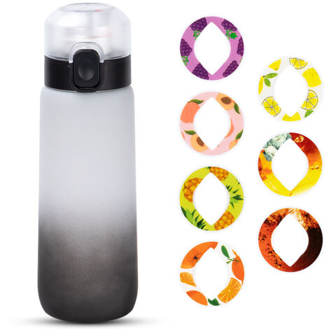 Flavored Water Bottle (750 ml) – Sports Flask with 7 Random Fruit Scent Pods, Ideal for Camping and Outdoor Fitness