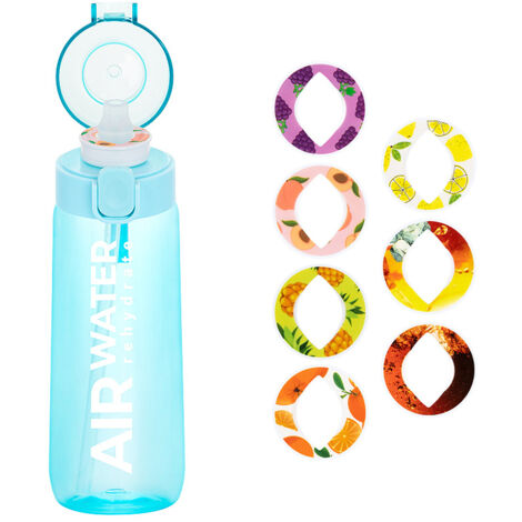 750 ml Fruit-Flavored Water Bottle with 7 Fruit Pods—0 Sugar, 0 Calories Sports Tumbler—Ideal for Fitness, Sports, and Outdoors